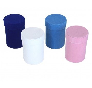 Pudełka tekturowe welurowe mix kol.śr 9cm/13cm