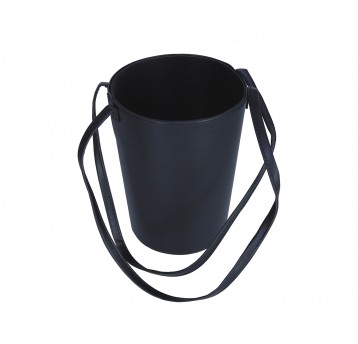 Pudełko czarne na kwiaty śr 14cm/19cm