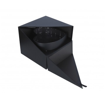 Pudelko czarne rozsuwane z sercem 20cm /24cm /24cm