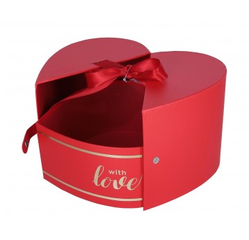 Pudełko czerwone serce rozsuwane 17cm/22cm/25cm
