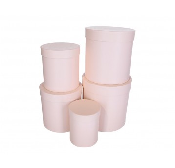 Pudełko okrągłe łososiowe s/5 śr 25cm/25cm