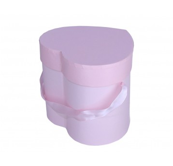 Pudełko róźowe serce 13cm/15cm/13cm