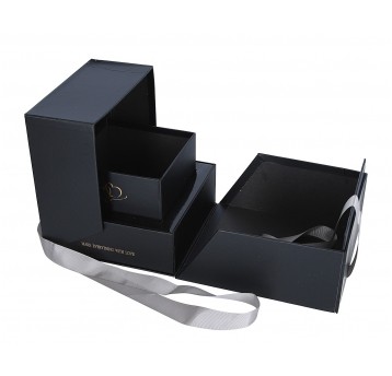 Pudelko rozsuwane czarne 19cm/20cm/21cm