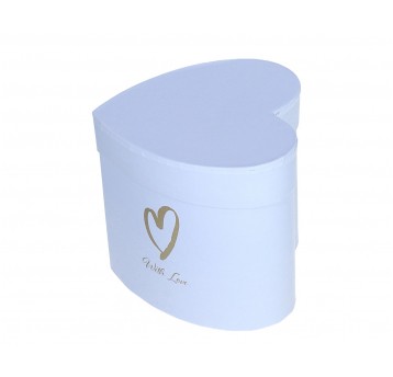 Pudełko serce białe 11cm/12cm