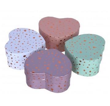 Pudełko serce mix kol 11cm/9cm/5cm