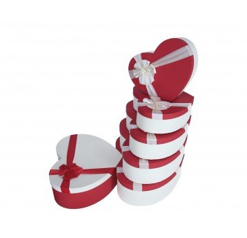 Pudelko serce mix kol.s/5 35cm/43cm/14cm