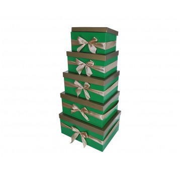 Pudelko zloto-zielone s/5 37m/29cm/18cm