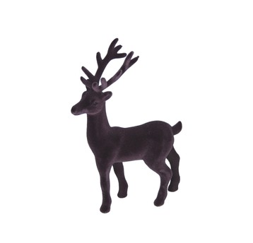 Renifer flokowany brązowy 21cm/12cm