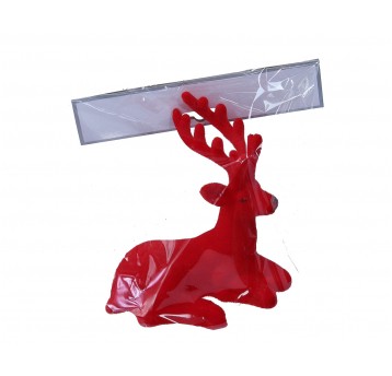 Renifer siedzący czerwony 15cm/14cm