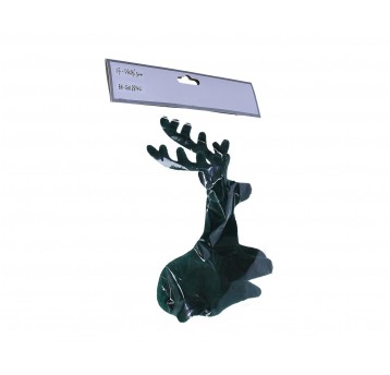 Renifer siedzący zielony do kompozycji16cm/14cm
