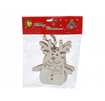 Renifer zawieszka z drewna op=2szt 1szt=12cm/10cm