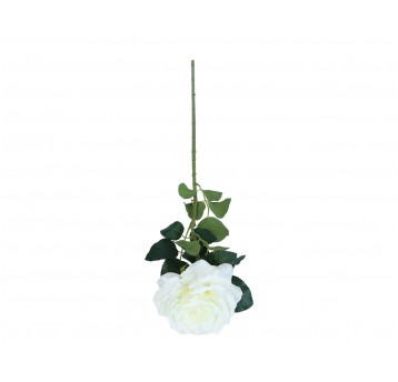 Roźa biała na łodydze do kompozycji 88cm