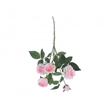Róźa róźowa 5 kwiatów na łodydze 80cm