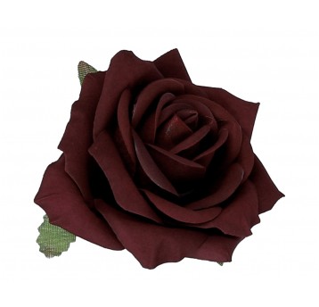 Róza wyrobowa bordo op= 50szt śr.7cm h 4cm