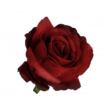 Róża wyrobowa czerwono-bordowa śr.8cm /8cm