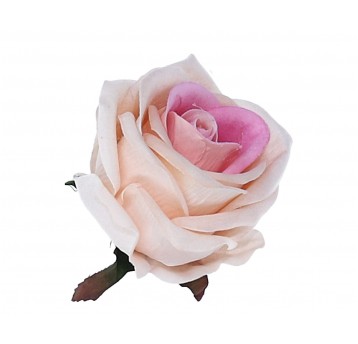 Róza wyrobowa kremowo-rózowa 5cm/6cm