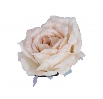 Róza wyrobowa kremowo-rózowa h 8,5cm d 10cm