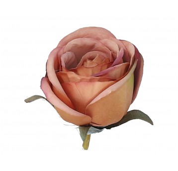 Róźa wyrobowa pomaranczowo-bordowa śr 6cm