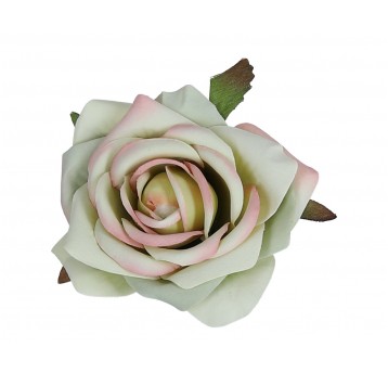 Róza wyrobowa zielono-rózowa op=50szt śr.7cm
