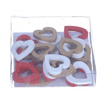 Rozsypka serca mix 3 kol.3cm op=24szt