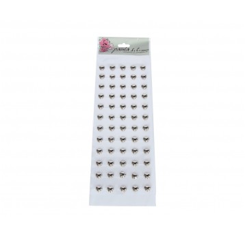 Serca srebro- metaliczne rz12x5 12mm