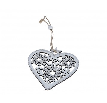 Serce azurowe srebrne 10cm /10cm