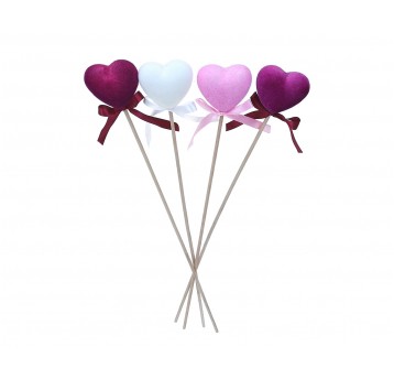 Serce na piku mix kol. 45cm