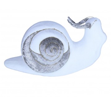 Ślimak biało-szary do dekoracji 30cm/43cm