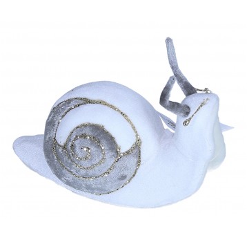 Ślimak biało-szary do kompozycji 11cm/18cm