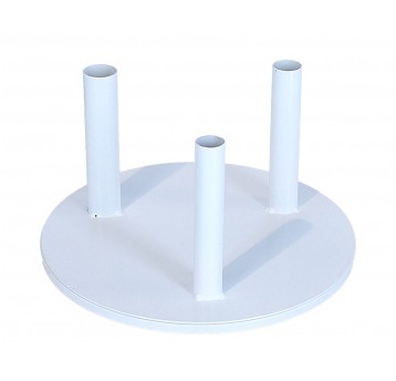 Stojak metalowy biały na 3 kwiaty śr 30cm/16cm