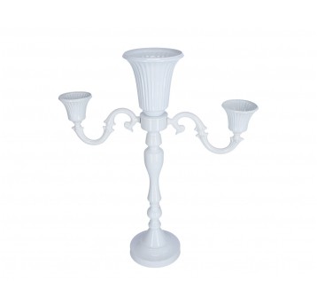 Świecznik bialy h 61cm d 52cm