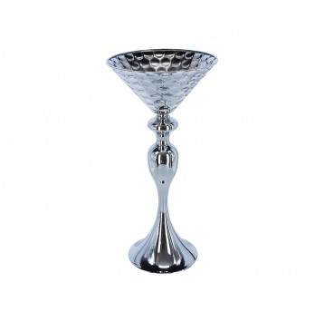 Świecznik ozdobny srebrny 49cm śr 24cm