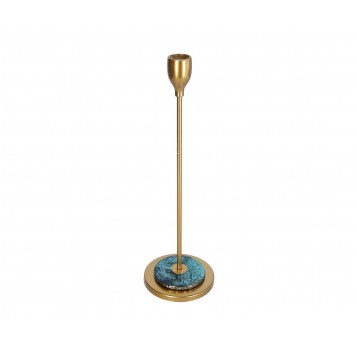 Świecznik ozdobny złoty śr 9cm/30cm