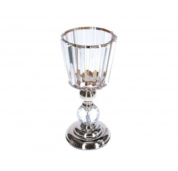 Świecznik złoty śr 12cm/29cm