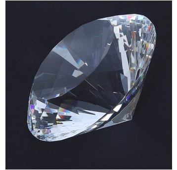 Szklany kryształ do dekoracji śr 12cm/7cm