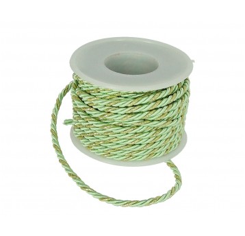 Sznurek d 3mm l 10m j.ziel-złoty