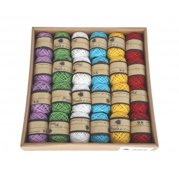 Sznurek papierowy l 10m d 2 mm mix 1op=24 szt.