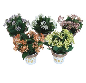 Sztuczne kwiaty w doniczce mix kol. 25cm
