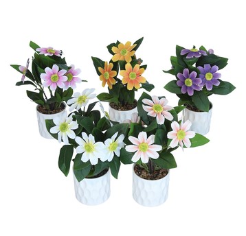 Sztuczne kwiaty w doniczce mix kol. 30cm