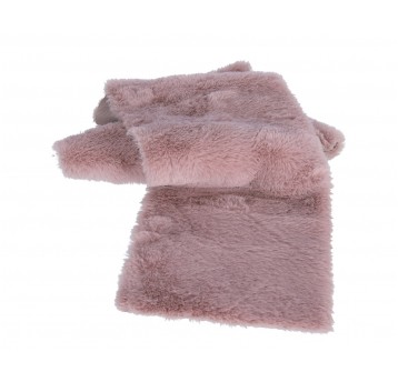 Taśma futrzana różowa szer.16cm, dł 1 m