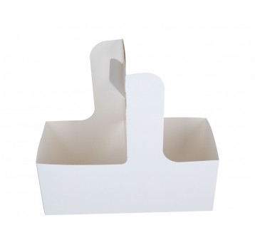 Torebka na kwiaty biała h 10cm l 26cm d 11cm