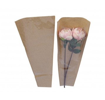 Torebka na kwiaty naturalna 25cm/65cm