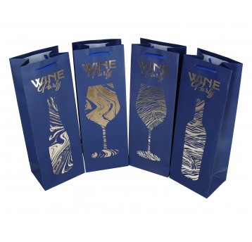 Torebka na wino mix 4 wzory 35cm/12cm/9cm