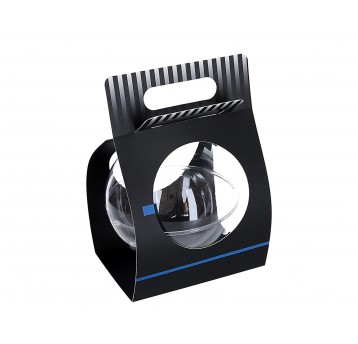 Torebka ozdobna czarna z kulką h 22cm śr.15,5cm