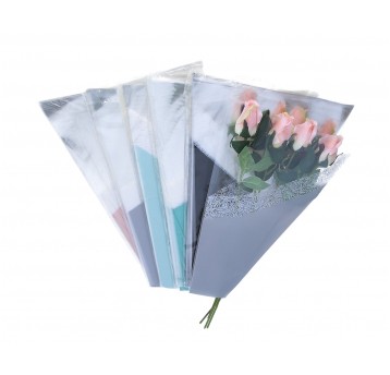 Torebka ozdobna mix 5kol op=50szt 44cm/29cm