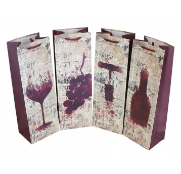 Torebki papierowe na alkohol mix 36cm/12cm/9cm