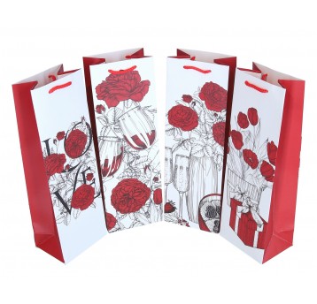 Torebki papierowe na alkohol mix 36cm/12cm/9cm