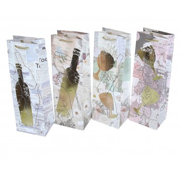 Torebki papierowe na alkohol mix 36cm/12cm/9cm