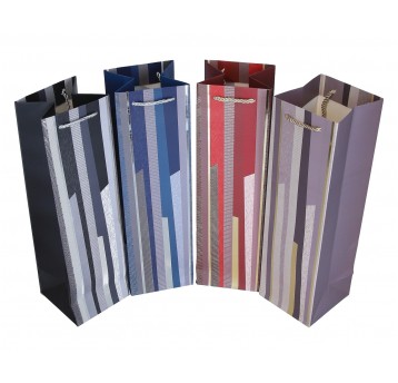 Torebki papierowe na alkohol mix 38cm/11cm/11cm