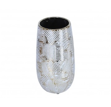 Wazon biało-złoty śr 10cm/23cm